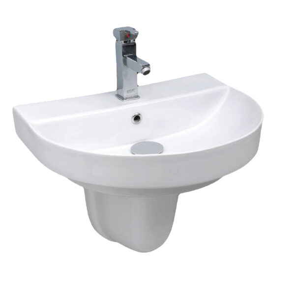 Lavabo avec demi colonne suspendue 60CM