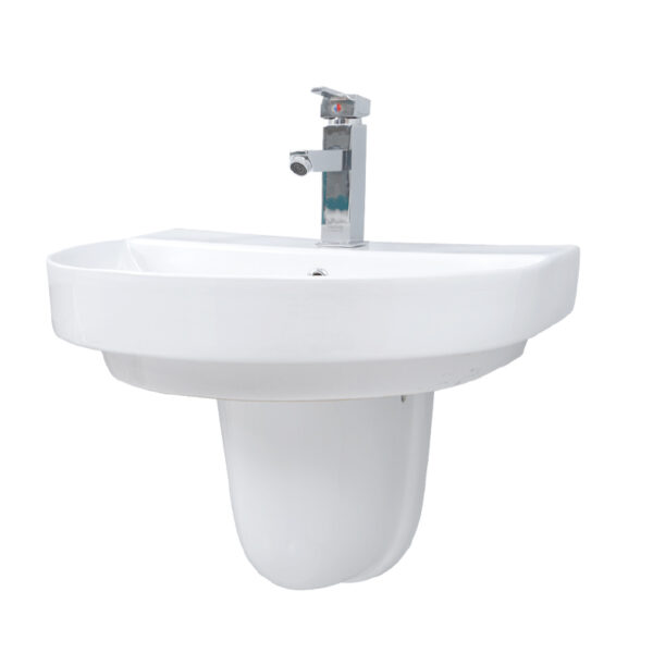 Lavabo avec demi colonne suspendue 60CM – Image 2