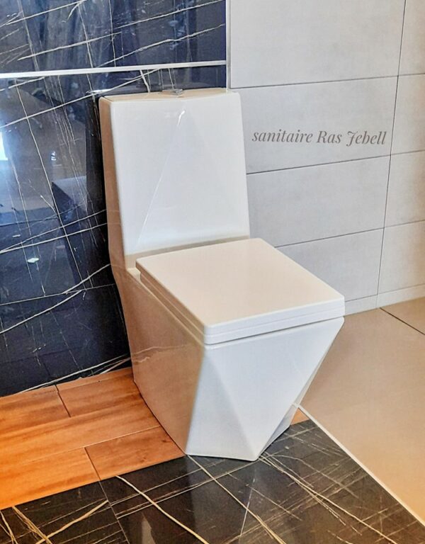 Cuvette monoblocs en forme de diamant - Blanc – Image 2