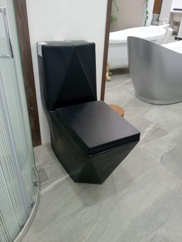 Cuvette monoblocs en forme de diamant - Noir – Image 2